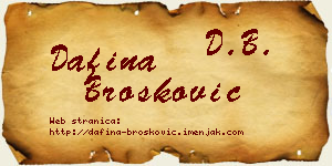 Dafina Brošković vizit kartica